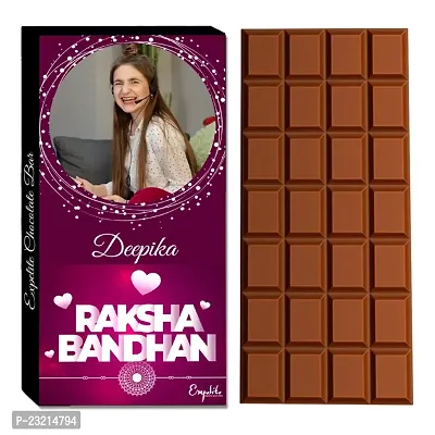 Expelite Rakshabandhan Chocolate Gift With Photo And Name - Rakhi Gifts For Married Sisters