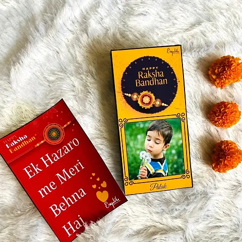 Customised rakhi Greeting card and Chocolate gifts for Raksha Bandhan
