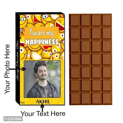 Expelite Personalised You are My Happiness Chocolate gift bar - 100 grams Special Chocolate Gift-thumb2