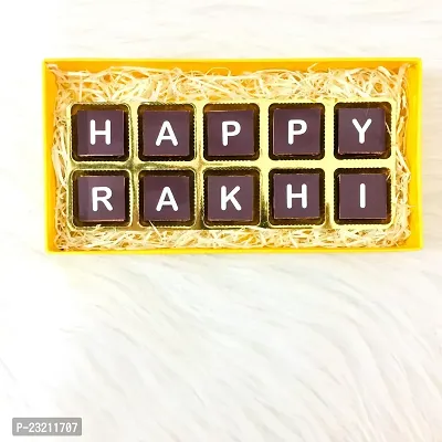 Expelite Rakhi Online-Happy Rakhi wishes-10 Chocolate Designer Gift Box-thumb2