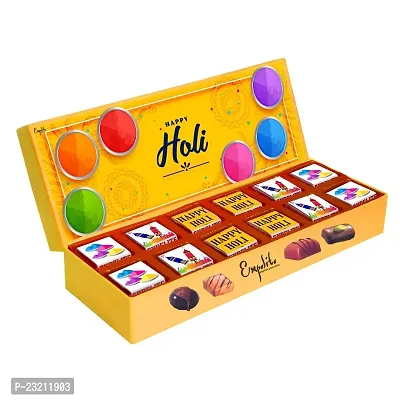 Expelite Holi Gifts Chocolate - 12 pc | Happy Holi Chocolate Box, Holi Special Celebration Gift Hamper (350g)-thumb2