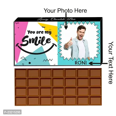 Expelite Personalised You are My Smile Chocolate Gift Box - 100 Grams Flowers And Chocolate Smile Gift For Boyfriend-thumb2