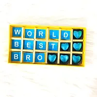 Expelite Rakhi Gift for Brother- Rakhi Combo-World Best Bro-18 Chocolate Gift Box-thumb1