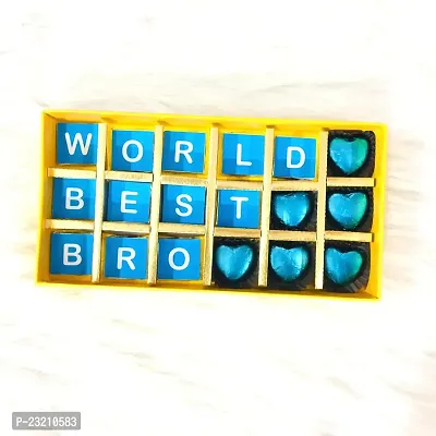 Expelite Rakhi Gift for Brother- Rakhi Combo-World Best Bro-18 Chocolate Gift Box-thumb2