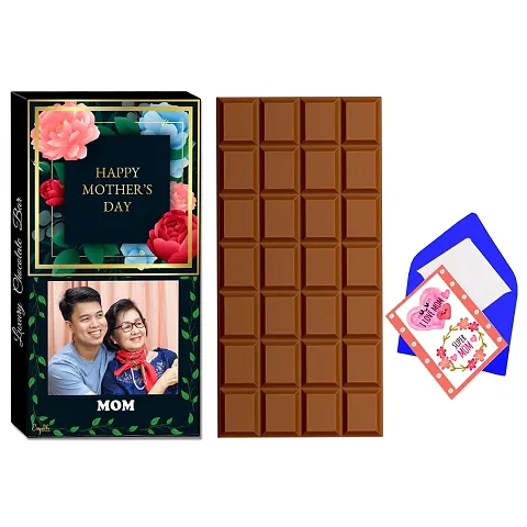 Expelite Personalised Mothers Day Greeting Card and Chocolate Bar Gifts