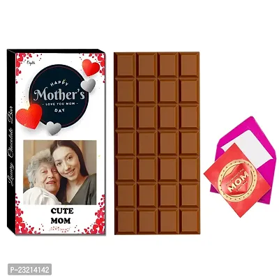 Expelite Customized Mothers Day Greeting Card and Chocolate Gift Box for Grandma 100 Grams