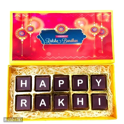 Expelite Rakhi Online-Happy Rakhi wishes-10 Chocolate Designer Gift Box