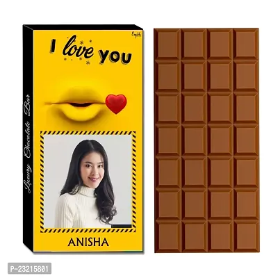 Expelite Personalised I Love you Chocolate gift box - 100 grams Chocolate gift for wife