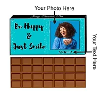 Expelite Personalised Be Happy Just Smile Chocolate Gift box - 100 Grams Smile Chocolate Gift for Friends-thumb1