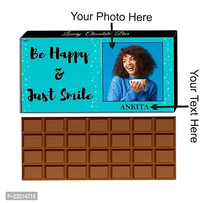 Expelite Personalised Be Happy Just Smile Chocolate Gift box - 100 Grams Smile Chocolate Gift for Friends-thumb2