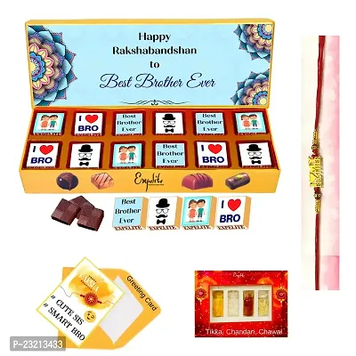 Expelite Special Raksha Bandhan Combo Pack - 12 Pieces Rakhi Chocolate Gifts For Brother