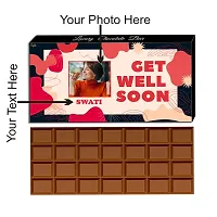 Expelite Personalized Get Well Soon Chocolates And Flower Gift For Girlfriend -100 grams Get Well Soon Gift For Friends-thumb1