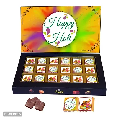 Expelite Holi Gifts Chocolate | Happy Holi Chocolate Box, Holi Special Celebration Gift Hamper (400 g)-thumb0