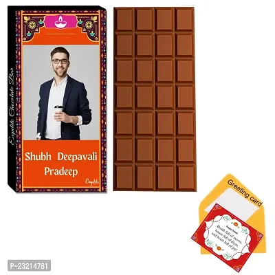 Expelite Personalised Diwali Chocolate Gifts For Employees with Diwali Wishes Greetings - 100 Grams