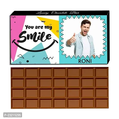 Expelite Personalised You are My Smile Chocolate Gift Box - 100 Grams Flowers And Chocolate Smile Gift For Boyfriend