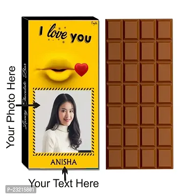 Expelite Personalised I Love you Chocolate gift box - 100 grams Chocolate gift for wife-thumb2