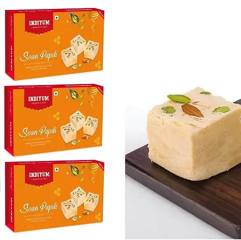 Indiyum Soan Papdi 400g pack of 3