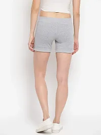 StyleStone Women's Light Grey Cotton Shorts (5036LGreyShorts30)-thumb1