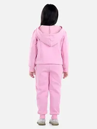 Charming Light Pink Cotton Jersey Printed Tracksuit For Girls-thumb1