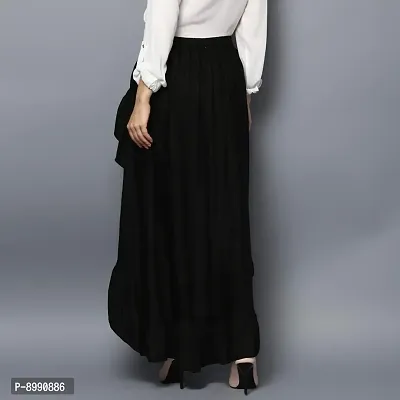 StyleStone (3400BlkSkrtPantsS) Women's Rayon Black Skirt Pants-thumb3