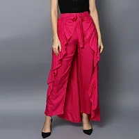 StyleStone Women's Rayon Skirt Pants, Fuchsia-thumb1