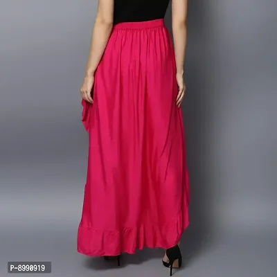 StyleStone Women's Rayon Skirt Pants, Fuchsia-thumb3