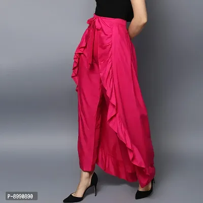 StyleStone Women's Rayon Skirt Pants (Fuchsia, XL)-thumb4