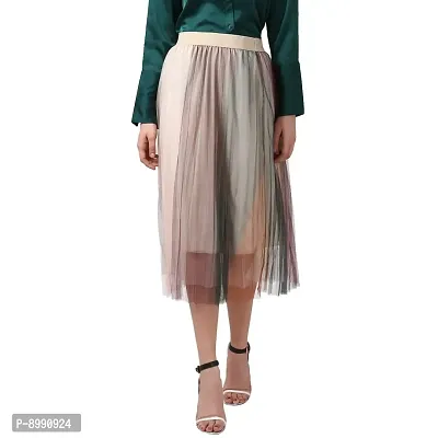 StyleStone Women's Multi-Colored Pleated Skirt (3543PleatMulti)-thumb0