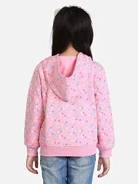 Fabulous Pink Pure Cotton Printed Jackets For Girls-thumb1
