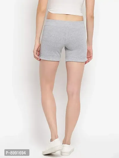 StyleStone Women's Light Grey Cotton Shorts (5036LGreyShorts34)-thumb2