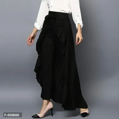 StyleStone (3400BlkSkrtPantsS) Women's Rayon Black Skirt Pants-thumb4