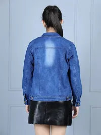 Fabulous Blue Denim Solid Jackets For Girls-thumb1