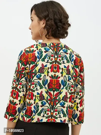 Stylish Multicolor Polyester Printed Shrugs For Women-thumb2