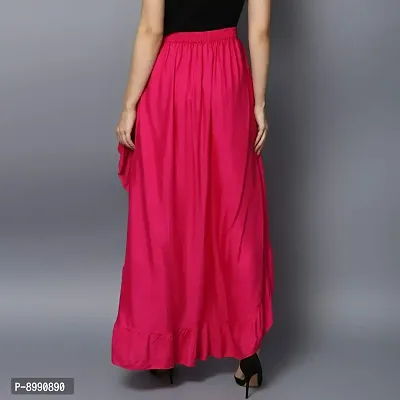 StyleStone Women's Rayon Skirt Pants (Fuchsia, XL)-thumb3