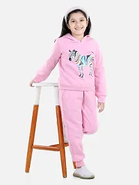 Charming Light Pink Cotton Jersey Printed Tracksuit For Girls-thumb3