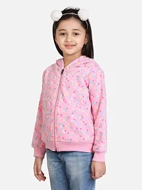 Fabulous Pink Pure Cotton Printed Jackets For Girls-thumb3