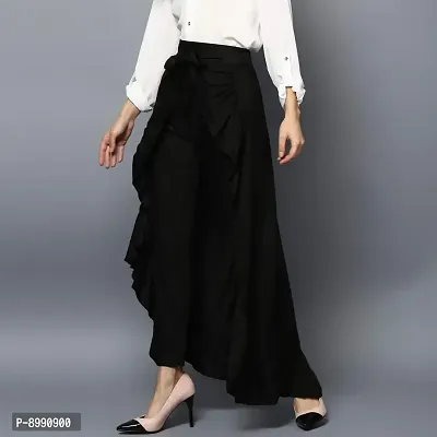 StyleStone (3400BlkSkrtPantsXXL) Women's Rayon Black Skirt Pants-thumb4