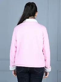 Fabulous Pink Fleece Solid Jackets For Girls-thumb1