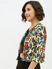 Stylish Multicolor Polyester Printed Shrugs For Women-thumb3