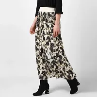 StyleStone Women's Cream Chain Print Pleated Skirt (3529PleatCreamChainSkrtS)-thumb3