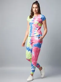 Stylish Cotton Printed Sports Top with Bottom Set For Women-thumb2