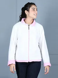 Fabulous Pink Fleece Solid Jackets For Girls-thumb2