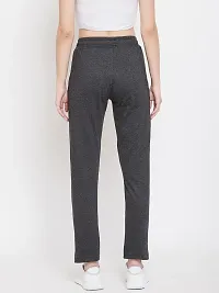 Elite Grey Pure Cotton Solid Track Pant For Women-thumb1