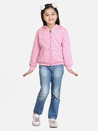 Fabulous Pink Pure Cotton Printed Jackets For Girls-thumb2