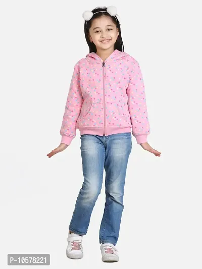 Fabulous Pink Pure Cotton Printed Jackets For Girls-thumb3