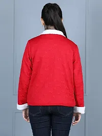 Fabulous Red Fleece Solid Jackets For Girls-thumb1