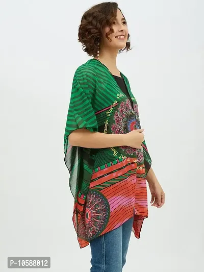 Stylish Multicolor Polyester Printed Shrugs For Women-thumb5
