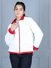 Fabulous Red Fleece Solid Jackets For Girls-thumb2