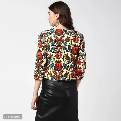Stylish Multicolor Polyester Printed Shrugs For Women-thumb2