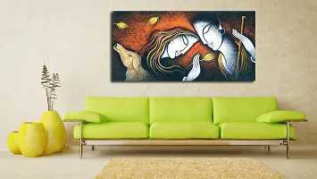 PIXELARTZ Canvas Painting - Radha Krishna Canvas - Without Frame-thumb1